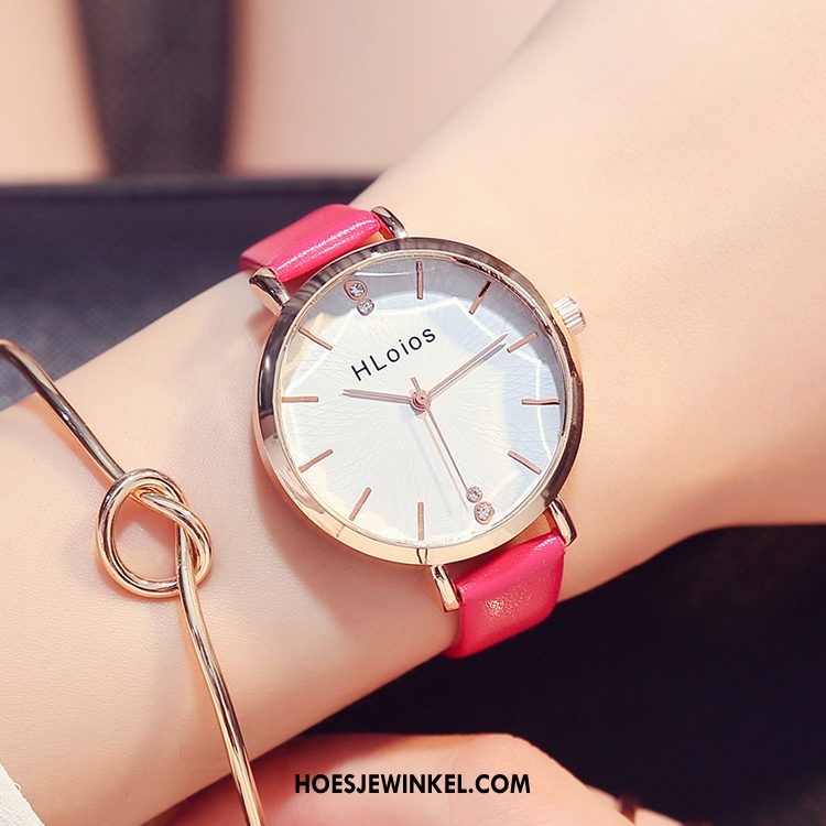 Horloges Dames Vrouwen Mode Trend, Horloges Vintage Bloemen Rosa