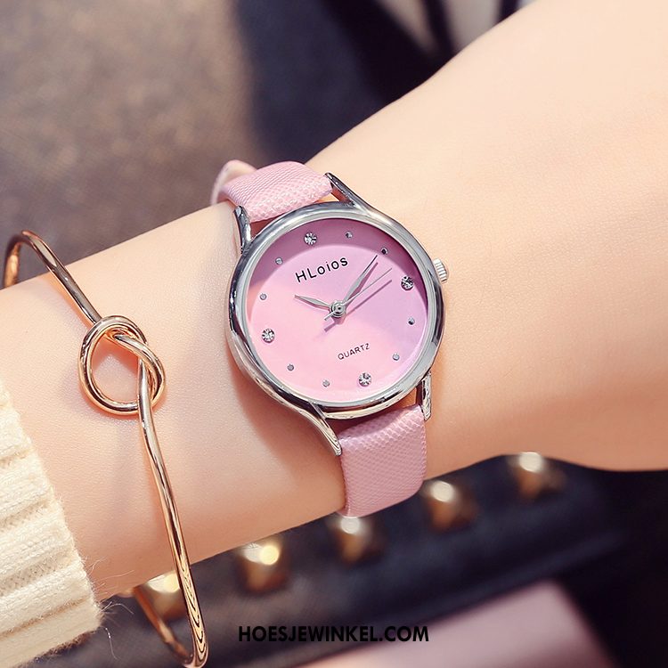 Horloges Dames Vrouwen Mode Trend, Horloges Vintage Bloemen Rosa