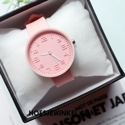 Horloges Dames Zacht Gemiddelde Silicone, Horloges Student Vrouwen