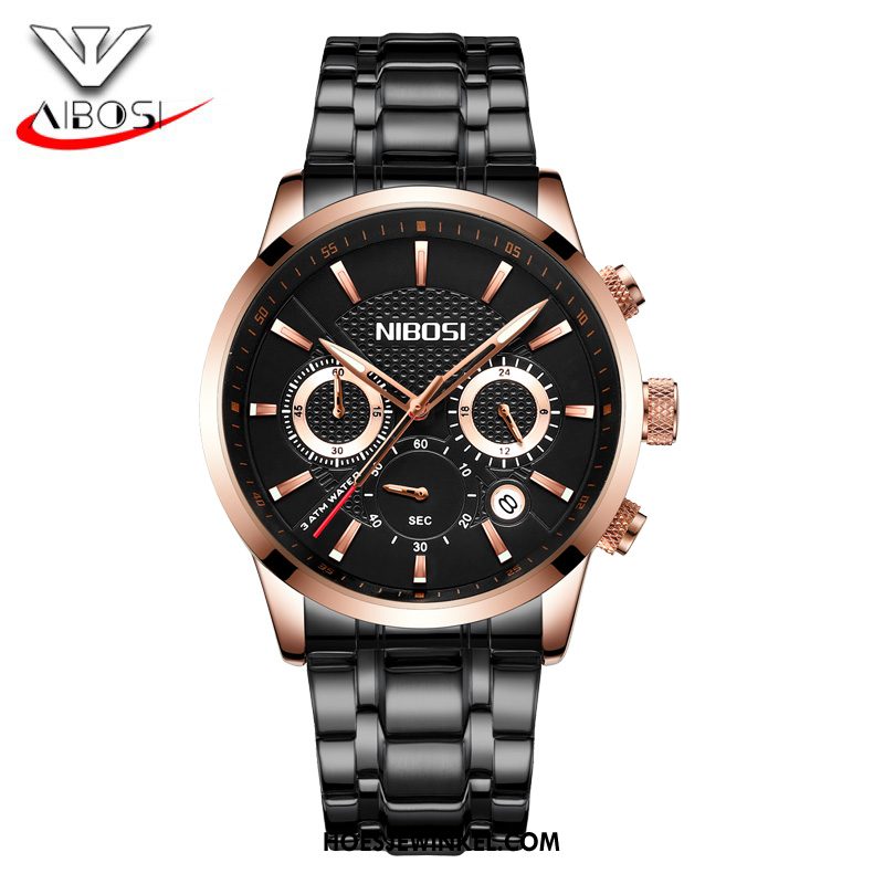 Horloges Heren 2018 Groot Mesh, Horloges Nieuw Waterdicht Rot Schwarz