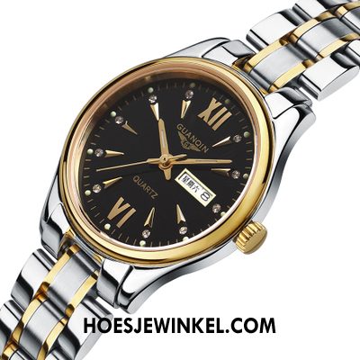 Horloges Heren 2018 Waterdicht Quartz Horloge, Horloges Lichtende Nachtwolken Nieuw Schwarz Gold