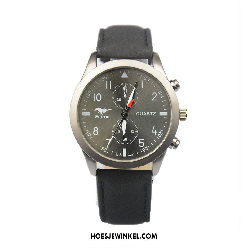 Horloges Heren Casual Business Mannen, Horloges Vintage Student Schwarz