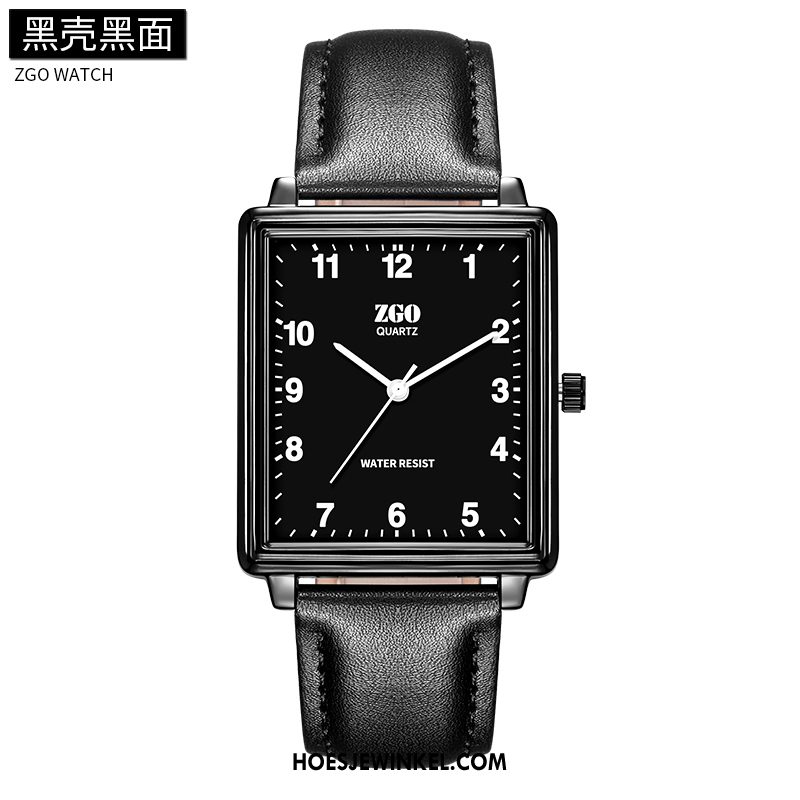 Horloges Heren Casual Mannen Tiener, Horloges Trend Vierkante Weiß