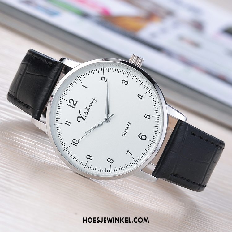 Horloges Heren Elegante Riem Mannen, Horloges Waterdicht Casual Schwarz