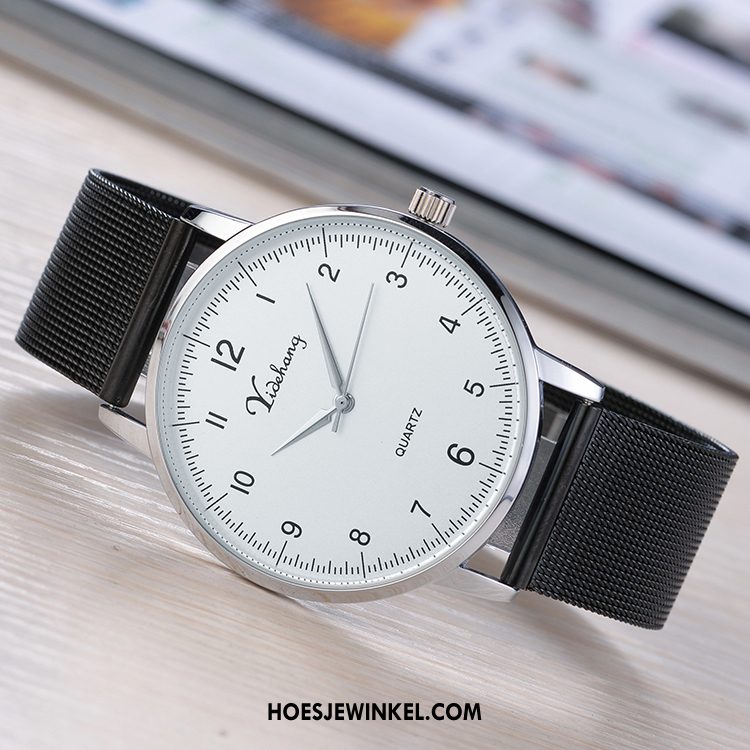 Horloges Heren Elegante Riem Mannen, Horloges Waterdicht Casual Schwarz