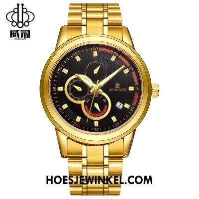 Horloges Heren Horloge Mannen Strass, Horloges Waterdicht Automatisch Gelb Gold