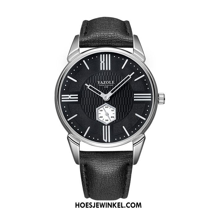 Horloges Heren Horloge Quartz Horloge Mode, Horloges Trend Mannen Weiß