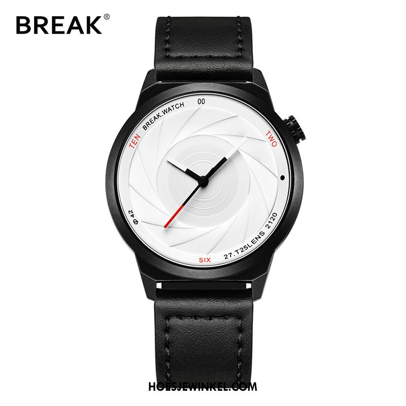 Horloges Heren Horloge Trend Scheppend, Horloges Lovers Vrouwen Weiß Schwarz