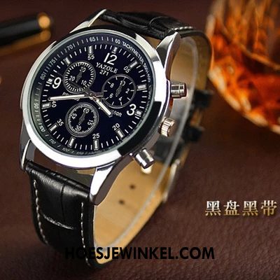 Horloges Heren Lichtende Nachtwolken Quartz Horloge Trend, Horloges Student Mode Weiß Braun Gold