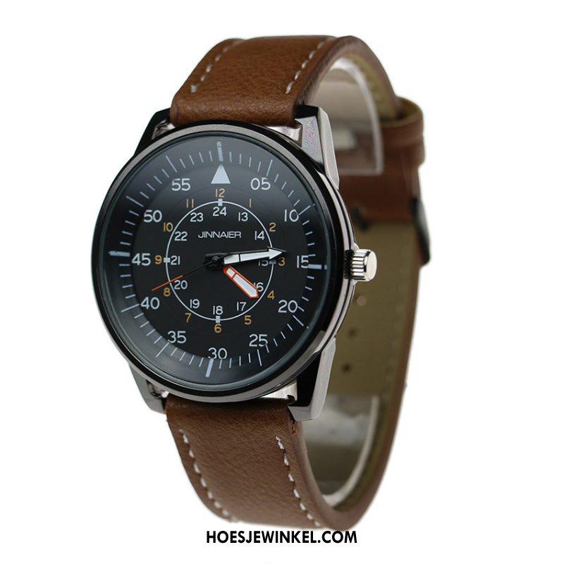 Horloges Heren Lovers Sport Mode, Horloges Casual Waterdicht Schwarz Braun