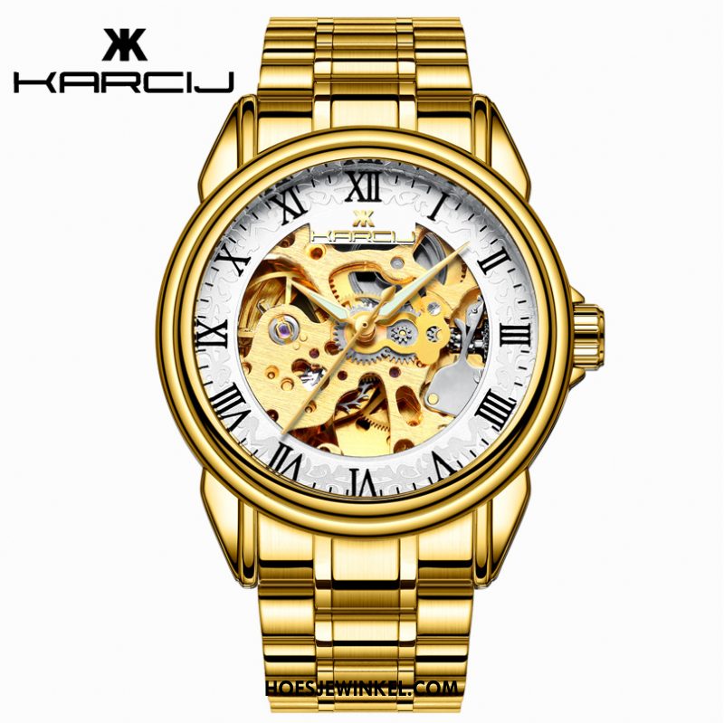 Horloges Heren Mannen Horloge Kant, Horloges Student Waterdicht Gold