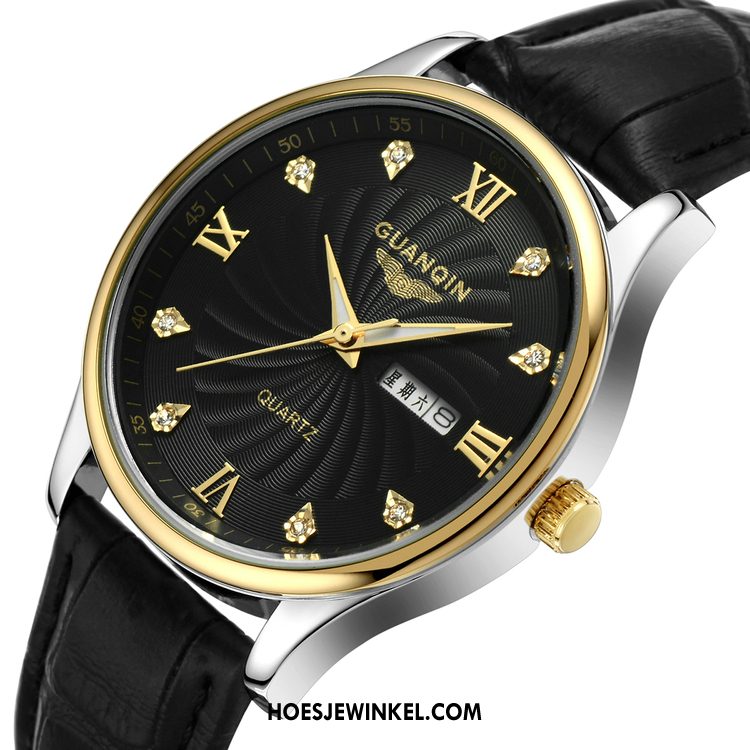 Horloges Heren Mannen Nieuw Dun, Horloges Student Trend Weiß Gold
