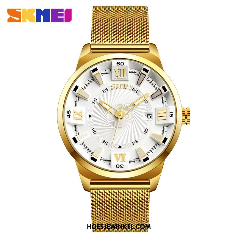 Horloges Heren Mode Horloge Waterdicht, Horloges Echte Business Gold