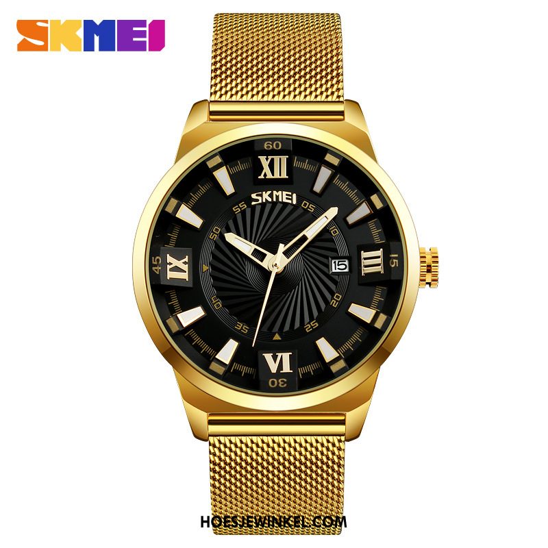 Horloges Heren Mode Horloge Waterdicht, Horloges Echte Business Gold