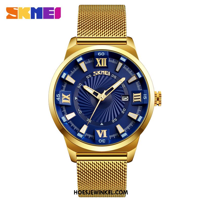 Horloges Heren Mode Horloge Waterdicht, Horloges Echte Business Gold