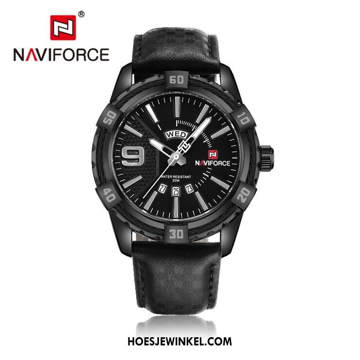 Horloges Heren Outdoor Horloge Sport, Horloges Mannen Roestvrij Staal Blau Schwarz