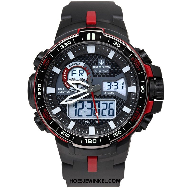 Horloges Heren Outdoor Student Sport, Horloges Mannen Horloge Rot Blau Schwarz