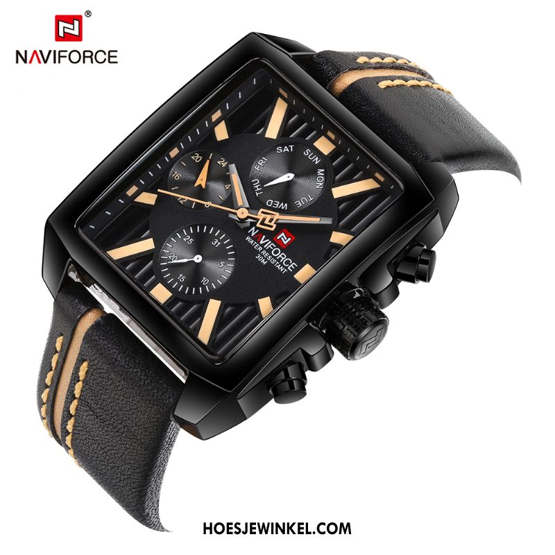 Horloges Heren Quartz Horloge Dun Nieuw, Horloges Waterdicht Echte Schwarz Braun