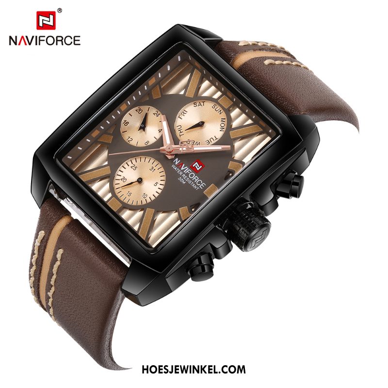 Horloges Heren Quartz Horloge Dun Nieuw, Horloges Waterdicht Echte Schwarz Braun