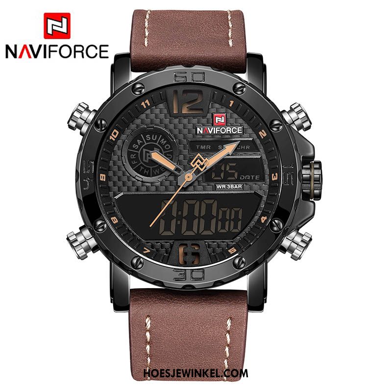 Horloges Heren Quartz Horloge Mannen Sport, Horloges Lichtende Nachtwolken Waterdicht Schwarz