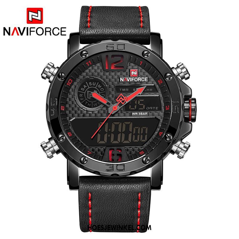 Horloges Heren Quartz Horloge Mannen Sport, Horloges Lichtende Nachtwolken Waterdicht Schwarz