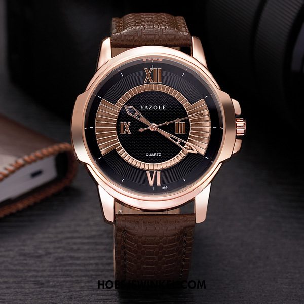 Horloges Heren Quartz Horloge Mode Eenvoudig, Horloges Mannen Rose Goud