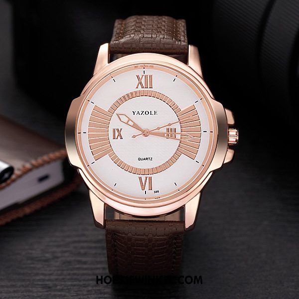 Horloges Heren Quartz Horloge Mode Eenvoudig, Horloges Mannen Rose Goud