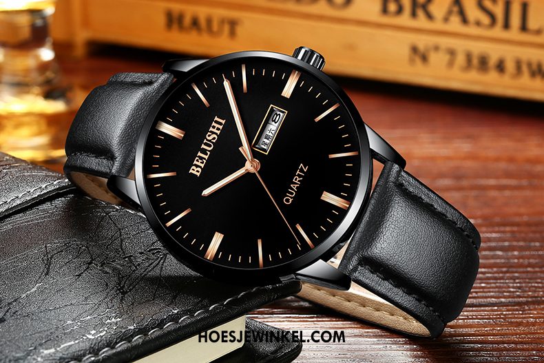 Horloges Heren Quartz Horloge Trend Mannen, Horloges 2018 Mini Weiß Schwarz