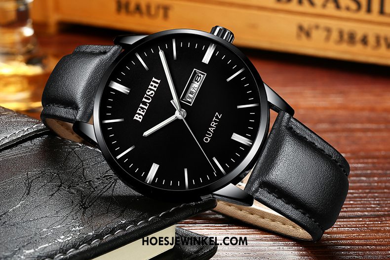 Horloges Heren Quartz Horloge Trend Mannen, Horloges 2018 Mini Weiß Schwarz