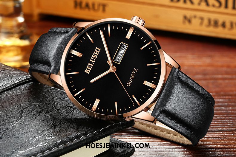 Horloges Heren Quartz Horloge Trend Mannen, Horloges 2018 Mini Weiß Schwarz