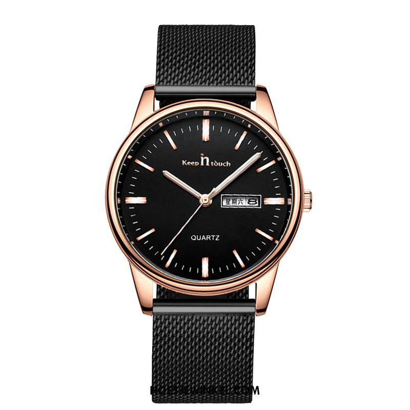 Horloges Heren Student Kalender Casual, Horloges 2018 Nieuw Schwarz Gold