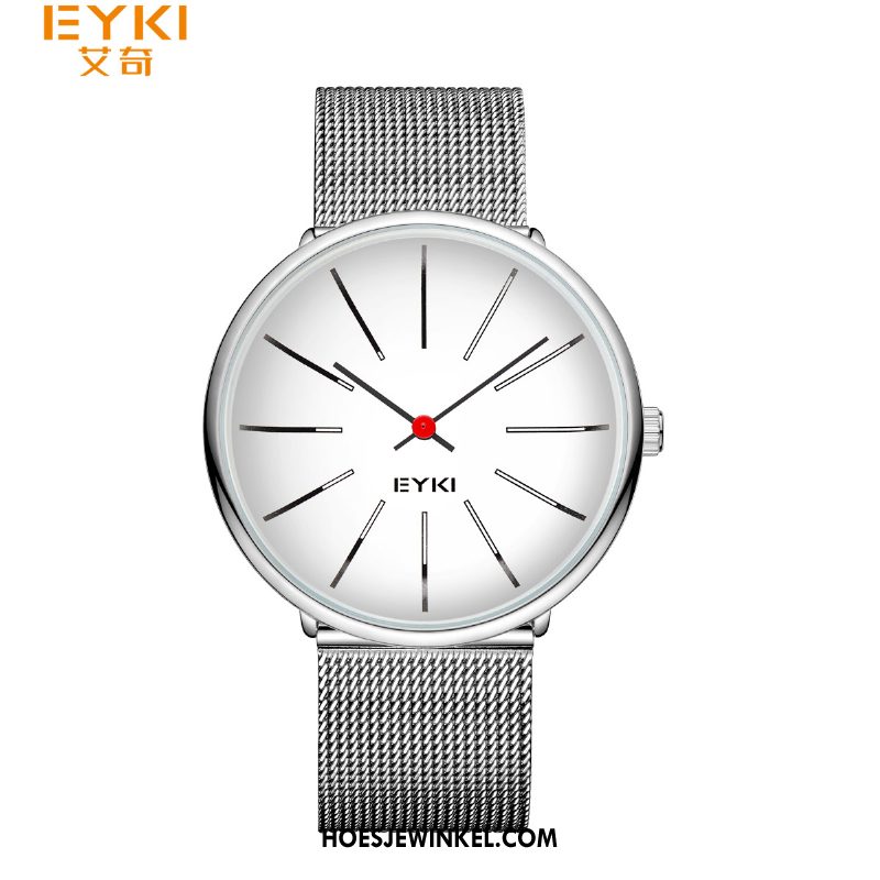 Horloges Heren Student Trend Persoonlijkheid, Horloges Horloge Vrouwen Rot Weiß Silber