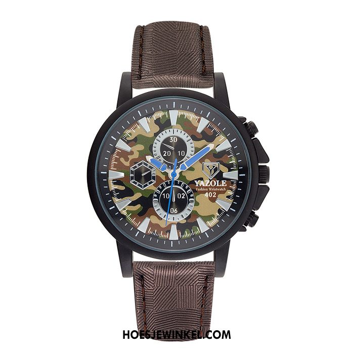 Horloges Heren Vrouwen Camouflage Quartz Horloge, Horloges Riem Mannen