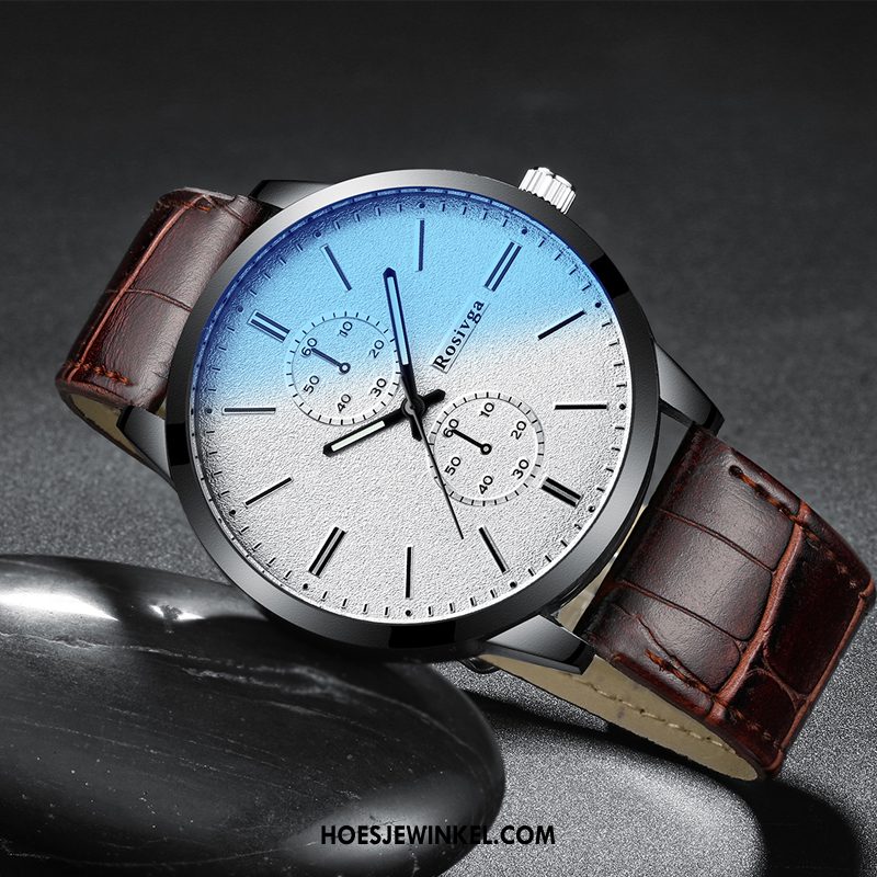 Horloges Heren Waterdicht Eenvoudig Mode, Horloges Trend Lichtende Nachtwolken Blau Schwarz Braun