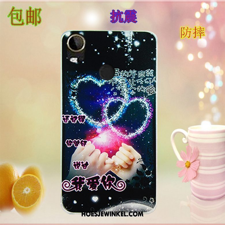 Htc Desire 10 Lifestyle Hoesje Blauw Geschilderd Hoes, Htc Desire 10 Lifestyle Hoesje Mobiele Telefoon