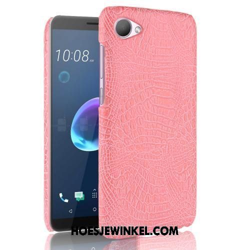 Htc Desire 12 Hoesje Anti-fall Vintage Eenvoudige, Htc Desire 12 Hoesje Krokodillenleer Bedrijf Orange