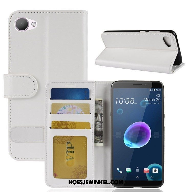 Htc Desire 12 Hoesje Hoes Bescherming Folio, Htc Desire 12 Hoesje Portemonnee Diepe Kleur Braun