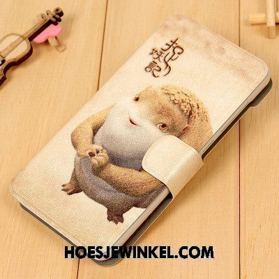 Htc One A9s Hoesje Leren Etui Hoes Clamshell, Htc One A9s Hoesje Bescherming Mobiele Telefoon