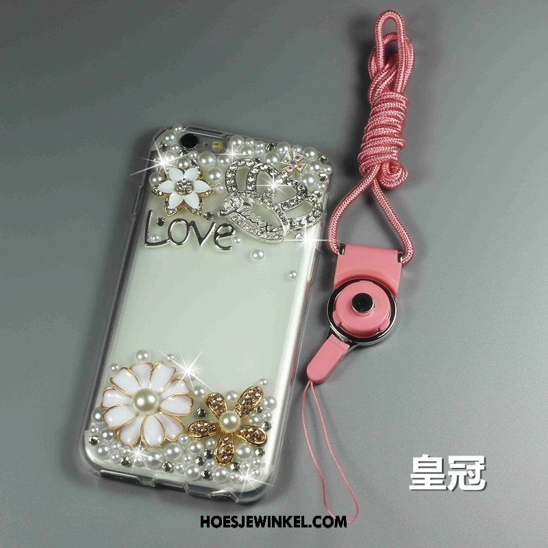 Htc One A9s Hoesje Zacht Ring Hanger, Htc One A9s Hoesje Met Strass Roze