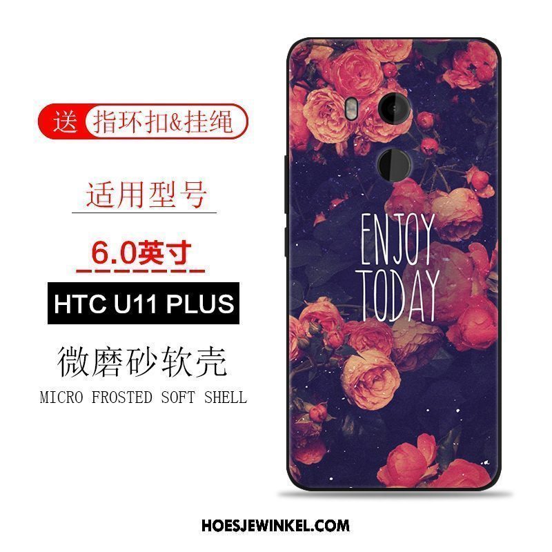 Htc U11+ Hoesje Anti-fall Mobiele Telefoon Siliconen, Htc U11+ Hoesje Roze Hoes