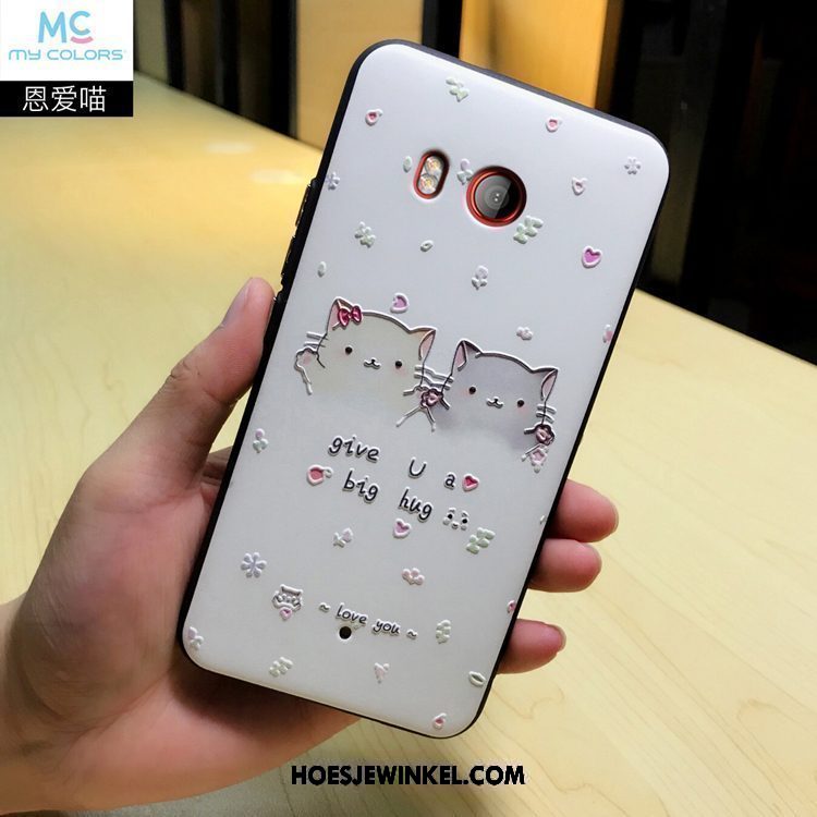 Htc U11 Hoesje Anti-fall Reliëf Mobiele Telefoon, Htc U11 Hoesje Siliconen Kleur