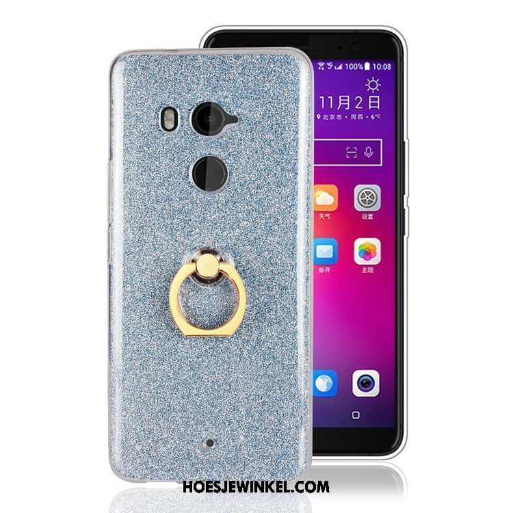 Htc U11+ Hoesje Hoes Bescherming Hanger, Htc U11+ Hoesje Zwart Roze