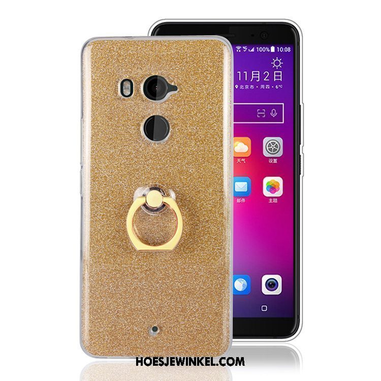 Htc U11+ Hoesje Hoes Bescherming Hanger, Htc U11+ Hoesje Zwart Roze