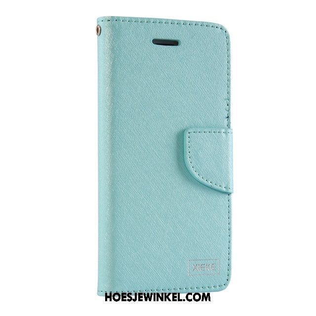 Htc U11+ Hoesje Leren Etui Hoes Maand, Htc U11+ Hoesje Folio Groen