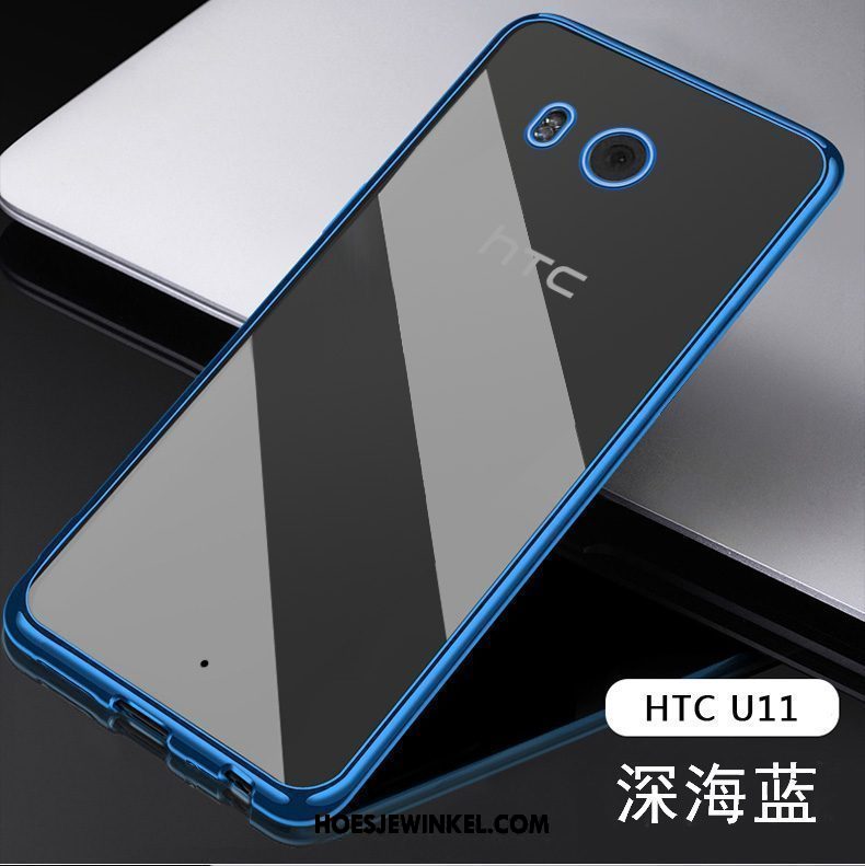 Htc U11 Hoesje Rood Zacht Dun, Htc U11 Hoesje Bescherming Doorzichtig