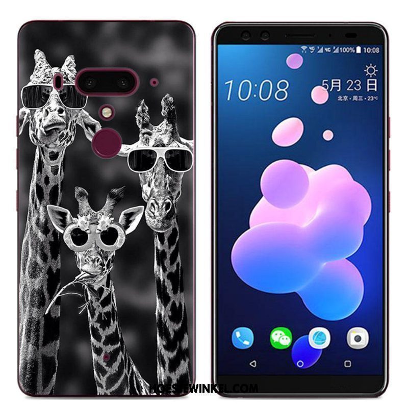 Htc U12+ Hoesje Scheppend Mobiele Telefoon Doorzichtig, Htc U12+ Hoesje Hemming Zacht