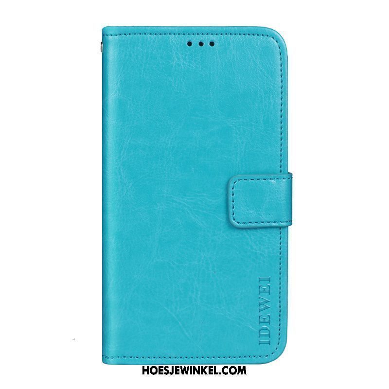 Htc U12 Life Hoesje Leren Etui Anti-fall Mobiele Telefoon, Htc U12 Life Hoesje Kaart Bescherming