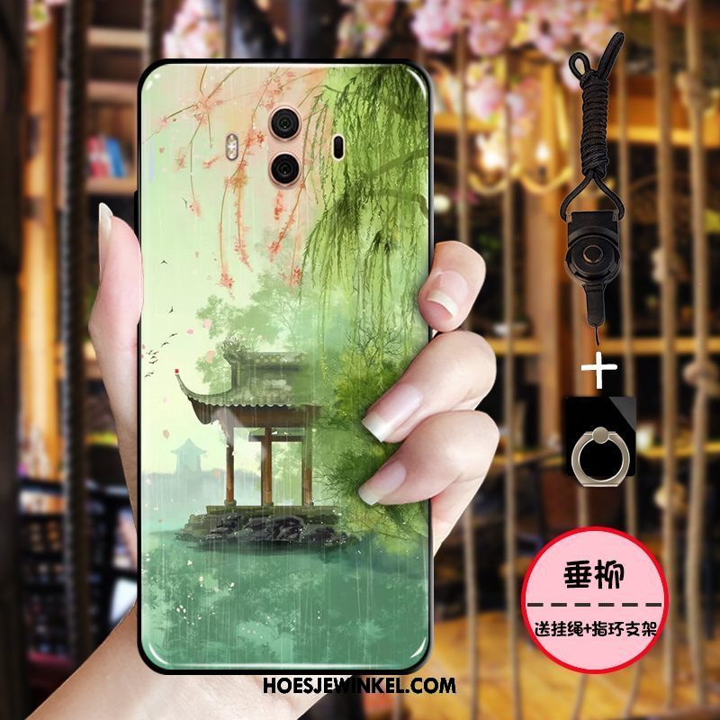 Huawei Mate 10 Hoesje All Inclusive Chinese Stijl Mobiele Telefoon, Huawei Mate 10 Hoesje Zwart Schrobben