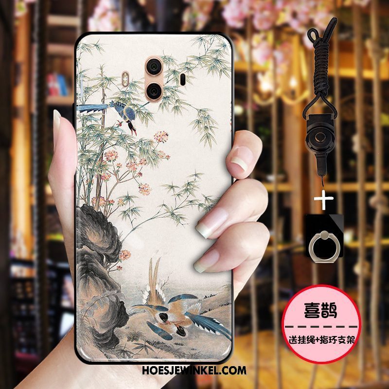 Huawei Mate 10 Hoesje All Inclusive Chinese Stijl Mobiele Telefoon, Huawei Mate 10 Hoesje Zwart Schrobben