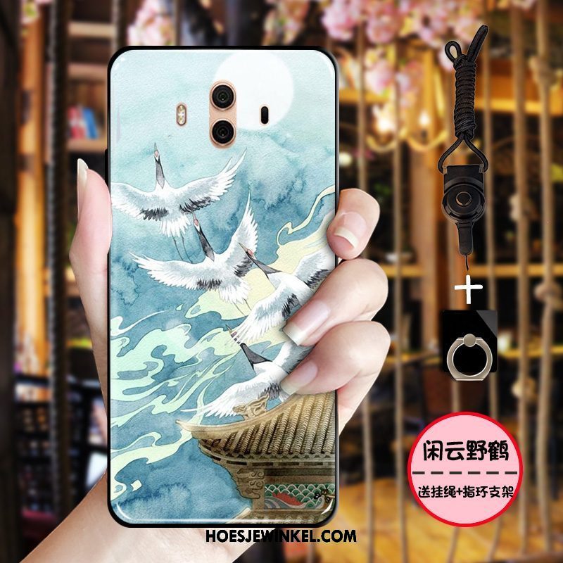 Huawei Mate 10 Hoesje All Inclusive Chinese Stijl Mobiele Telefoon, Huawei Mate 10 Hoesje Zwart Schrobben